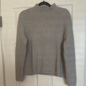 J. Crew Light Gray Ribbed Sweater